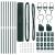 Euro Fence Set de 2 Verde Oțel Vopsit Electrostatic 10 x 1,5 m GartenMobel Dekor