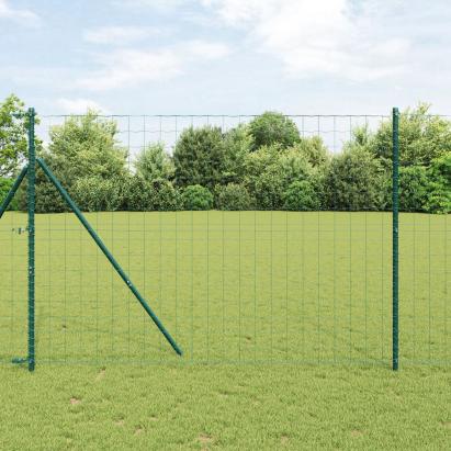Euro Fence Set de 2 Verde Oțel Vopsit Electrostatic 10 x 1,5 m GartenMobel Dekor