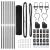 Gard Euro Set de 2 Gri Metal 25 x 1.2 m Durabil Gard Euro GartenMobel Dekor