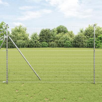 Euro Fence cu 7 Stâlpi 1.6x10 m Oțel Galvanizat GartenMobel Dekor