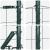 Împrejmuire Euro cu 13 stâlpi cu vârf 0.8x25 m Oțel galvanizat Verde GartenMobel Dekor