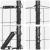 Gard Euro cu 7 stâlpi spike 1.5x10 m Oțel galvanizat Gri GartenMobel Dekor