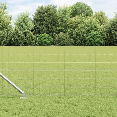 Euro Fence cu 13 Stâlpi cu Vârf 0.8x25 m Oțel Zincat GartenMobel Dekor