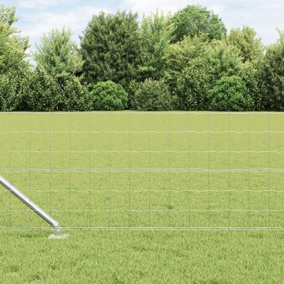 Gard Euro cu 13 posturi cu vârf 0.4x25 m din oțel galvanizat GartenMobel Dekor