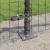 Euro Fence cu 7 Stâlpi Flanșați 0.4x10 m Oțel Galvanizat GartenMobel Dekor