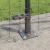 Euro Fence cu 7 stâlpi flanșați 1x10 m Oțel galvanizat GartenMobel Dekor