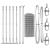 Euro Fence cu 7 Stâlpi Flanați 0.6x10 m Oțel galvanizat GartenMobel Dekor