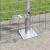 Gard Euro cu 7 stâlpi flanșați 0.8x10 m din oțel galvanizat GartenMobel Dekor