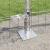 Euro Fence cu 7 stâlpi flangați 0.6x10 m Oțel galvanizat GartenMobel Dekor