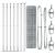 Gard Euro cu 7 posturi flansate 1x10 m Oțel galvanizat GartenMobel Dekor