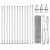 Euro Fence cu 13 stâlpi flanșați 0.8x25 m Oțel galvanizat GartenMobel Dekor