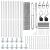 Euro Fence cu 13 stâlpi flanșați 0.8x25 m Oțel galvanizat GartenMobel Dekor