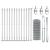 Gard Euro cu 13 Stâlpi Flanșați 0.6x25 m Oțel Galvanizat GartenMobel Dekor