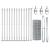 Euro Fence cu 13 stâlpi flanșați 0.4x25 m Oțel galvanizat GartenMobel Dekor