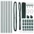 Set Stâlpi de Gard Set de 2 Verde Metal 10 x 0.5 m Durabil GartenMobel Dekor