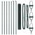 Set de stâlpi de gard Set de 2 Verde Metal 10 x 1 m Rezistent GartenMobel Dekor