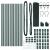 Set de stâlpi de gard din PVC verde de la Set de 2 25 x 0.5 m GartenMobel Dekor