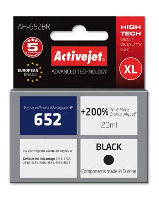 Cartus compatibil hp 652 xl pentru hp, 20 ml, 720 pag, negru, premium activejet, garantie 5 ani MultiMark GlobalProd