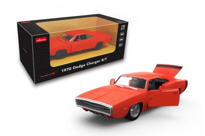 MASINUTA METALICA DODGE CHARGER R/T 1970 PORTOCALIU SCARA 1 LA 36 SuperHeroes ToysZone