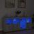 Servantă cu lumini LED, gri sonoma, 164x37x67 cm GartenMobel Dekor