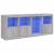 Servantă cu lumini LED, gri sonoma, 164x37x67 cm GartenMobel Dekor