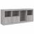 Servantă cu lumini LED, gri sonoma, 164x37x67 cm GartenMobel Dekor