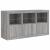 Servantă cu lumini LED, gri sonoma, 123x37x67 cm GartenMobel Dekor