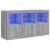 Servantă cu lumini LED, gri sonoma, 123x37x67 cm GartenMobel Dekor