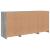 Servantă cu lumini LED, gri sonoma, 142,5x37x67 cm GartenMobel Dekor