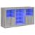 Servantă cu lumini LED, gri sonoma, 123x37x67 cm GartenMobel Dekor