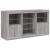 Servantă cu lumini LED, gri sonoma, 123x37x67 cm GartenMobel Dekor