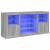 Servantă cu lumini LED, gri sonoma, 142,5x37x67 cm GartenMobel Dekor