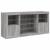 Servantă cu lumini LED, gri sonoma, 142,5x37x67 cm GartenMobel Dekor
