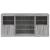 Servantă cu lumini LED, gri sonoma, 142,5x37x67 cm GartenMobel Dekor
