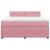 Pat box spring cu saltea, roz, 180x200 cm, catifea GartenMobel Dekor