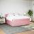 Pat box spring cu saltea, roz, 180x200 cm, catifea GartenMobel Dekor