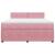Pat box spring cu saltea, roz, 180x200 cm, catifea GartenMobel Dekor