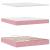 Cadru de pat otoman cu saltea roz 180x200cm catifea GartenMobel Dekor