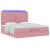 Cadru de pat otoman cu saltele Roz 180x200cm catifea GartenMobel Dekor