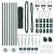 Set de Stâlpi de Gard Set de 2 Verde GartenMobel Dekor