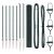 Set de stâlpi de gard Set de 2 Verde Metal acoperit cu PVC GartenMobel Dekor