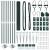 Set de stâlpi de gard Set de 2 Verde Metal acoperit cu PVC GartenMobel Dekor