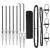 Set de Stâlpi Gri Set de 2 Gri Oțel galvanizat 10 x 0.5 m GartenMobel Dekor
