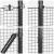 Gard din Metal Sudat cu 13 Posturi Spike Gri 1.4x25 m Oțel GartenMobel Dekor