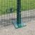 Gard cu Fiare Sudate cu 7 Stâlpi Flanșați Verde 0.4x10 m Oțel GartenMobel Dekor