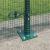 Set de Stâlpi pentru Gard Set de 2 Verde Metal, strat de PVC GartenMobel Dekor