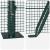 Set de Stâlpi pentru Gard Set de 2 Verde Metal, strat de PVC GartenMobel Dekor