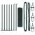 Set de Stâlpi pentru Gard Set de 2 Verde Metal acoperit cu plastic GartenMobel Dekor