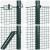 Set de Stâlpi pentru Gard Set de 2 Verde Metal acoperit cu plastic GartenMobel Dekor