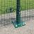 Set de Stâlpi pentru Gard Set de 2 Verde Metal acoperit cu plastic GartenMobel Dekor